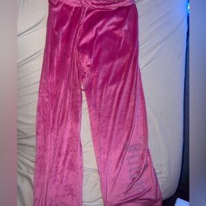 pink fuzzy juicy couture sweatpants